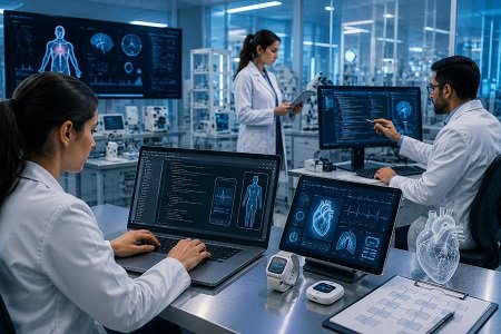 Software as a Medical Device (SaMD) certification and compliance in a high-tech medical environment.